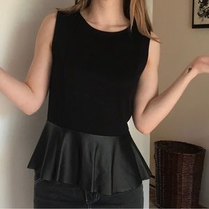 Black Peplum top